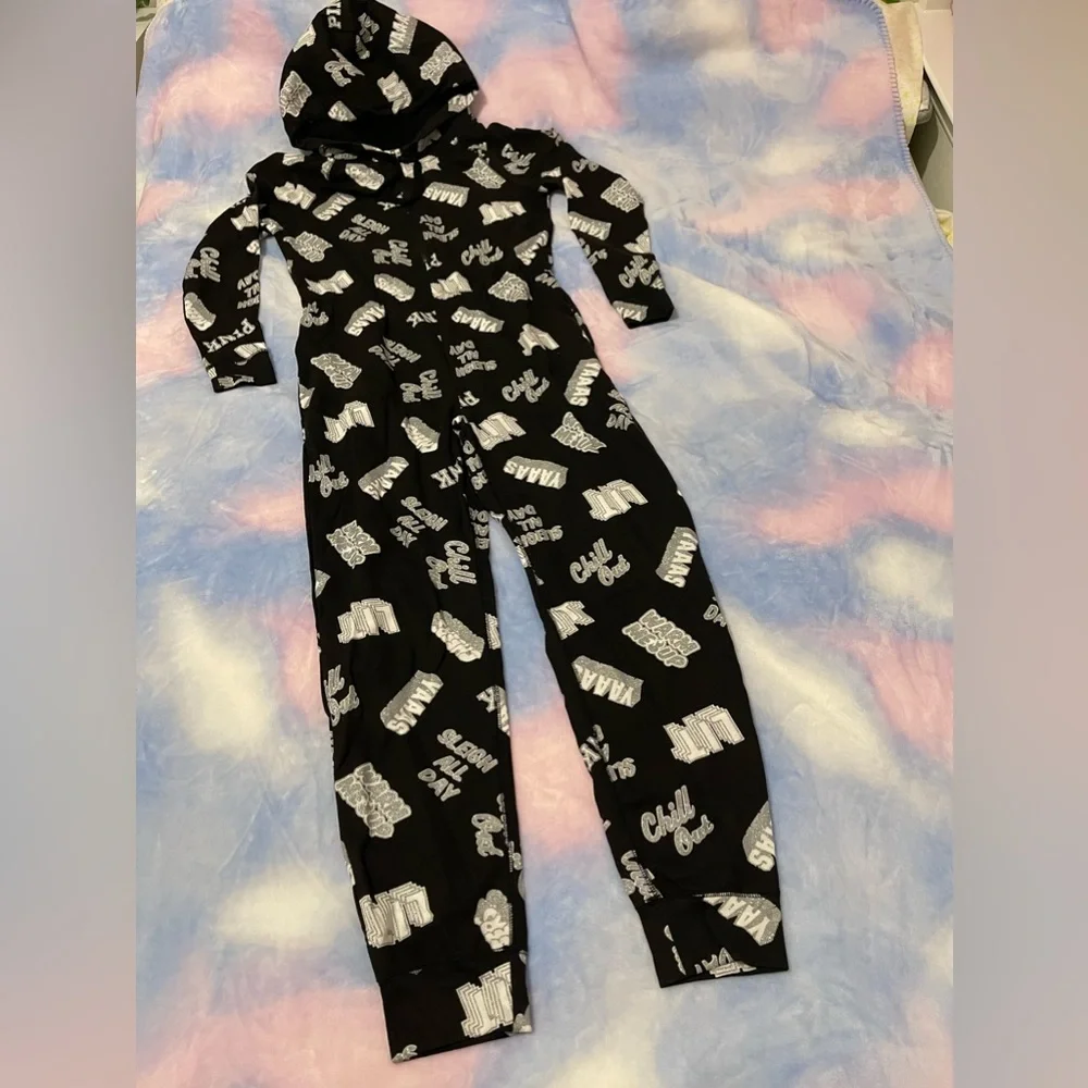 RARE PINK Sherpa Hooded One-Piece Onesie size XS - Picture 3 of 16